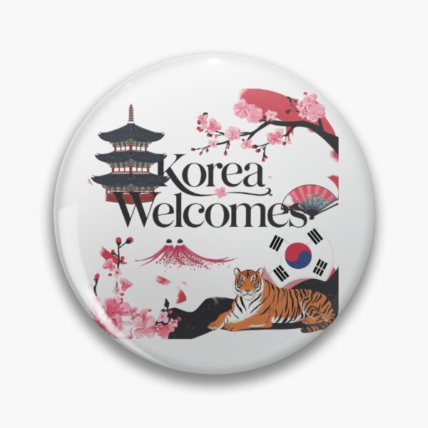 Item preview, Korea Welcomes Flag Map Kimchi, Seoul, Hanbok designed and sold by AnimalsDH305.