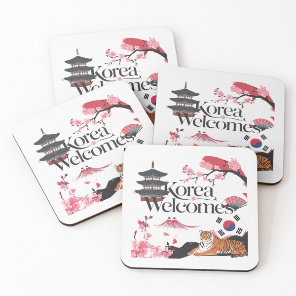 Item preview, Korea Welcomes Flag Map Kimchi, Seoul, Hanbok designed and sold by AnimalsDH305.