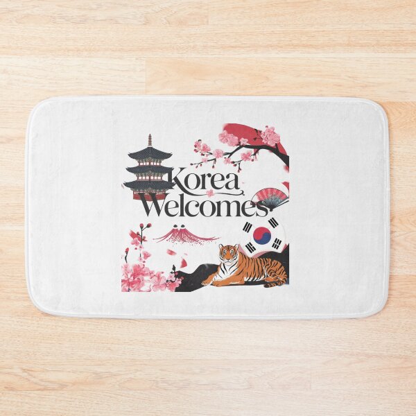 Item preview, Korea Welcomes Flag Map Kimchi, Seoul, Hanbok designed and sold by AnimalsDH305.