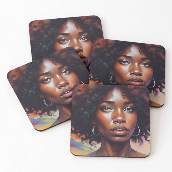 Item preview, Modern Afrocentric Power – Bold Colorful Portrait Art – Contemporary Afro-Inspired Art designed and sold by msrmiami1.