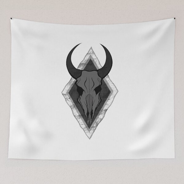 Item preview, Grayscale bullskull designed and sold by Casiv.