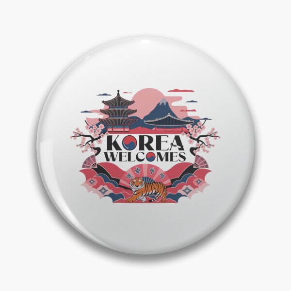 Item preview, Korea Welcomes Flag Map Kimchi, Seoul, Hanbok designed and sold by AnimalsDH305.