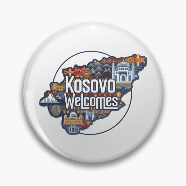 Item preview, Kosovo Welcomes Flag Map Pristina, Gjeravica Mountain designed and sold by AnimalsDH305.