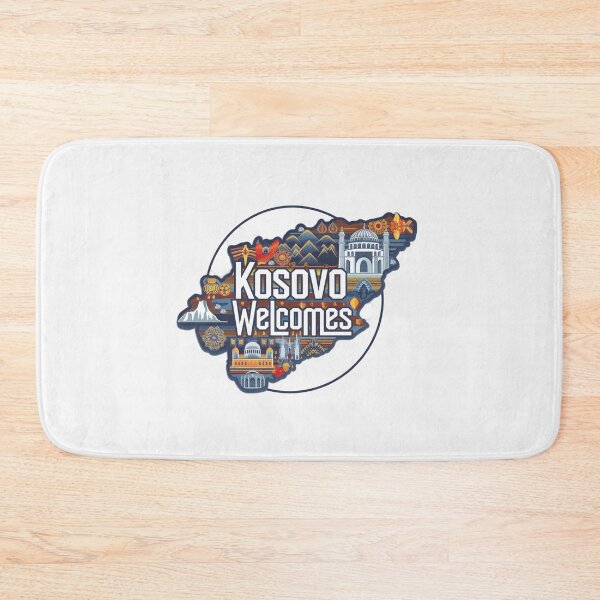 Item preview, Kosovo Welcomes Flag Map Pristina, Gjeravica Mountain designed and sold by AnimalsDH305.