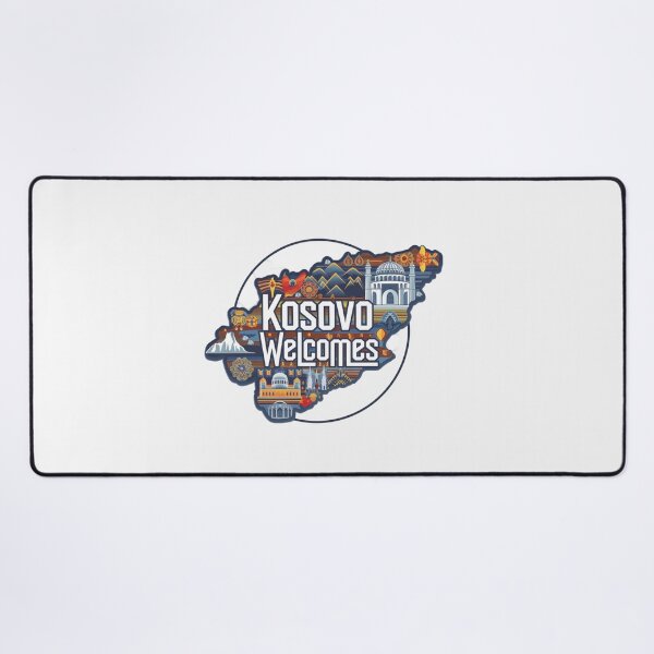 Item preview, Kosovo Welcomes Flag Map Pristina, Gjeravica Mountain designed and sold by AnimalsDH305.