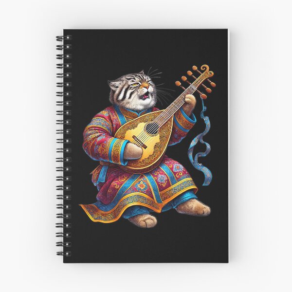 Item preview, Meow-gic of Mongolian Music, Manul Cat Playing Morin Khuur designed and sold by Tiszert.