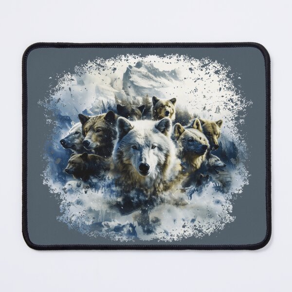 Item preview, WINTER WILDERNESS WOLVES BEARS BIRDS MOUNTAINS designed and sold by NikoDeeko.