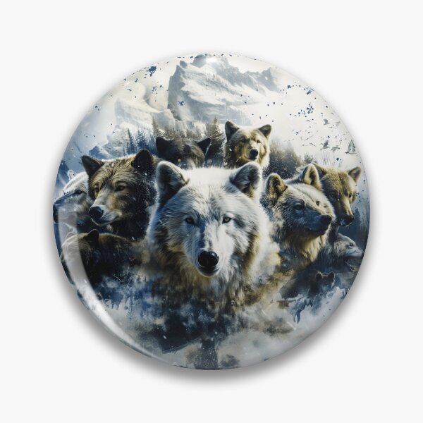 Item preview, WINTER WILDERNESS WOLVES BEARS BIRDS MOUNTAINS designed and sold by NikoDeeko.
