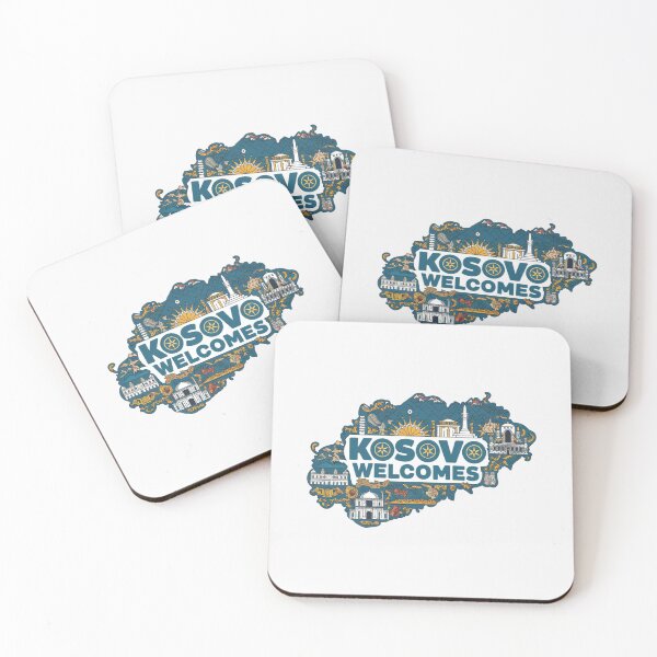 Item preview, Kosovo Welcomes Flag Map Pristina, Gjeravica Mountain designed and sold by AnimalsDH305.