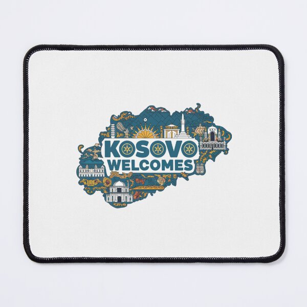 Item preview, Kosovo Welcomes Flag Map Pristina, Gjeravica Mountain designed and sold by AnimalsDH305.