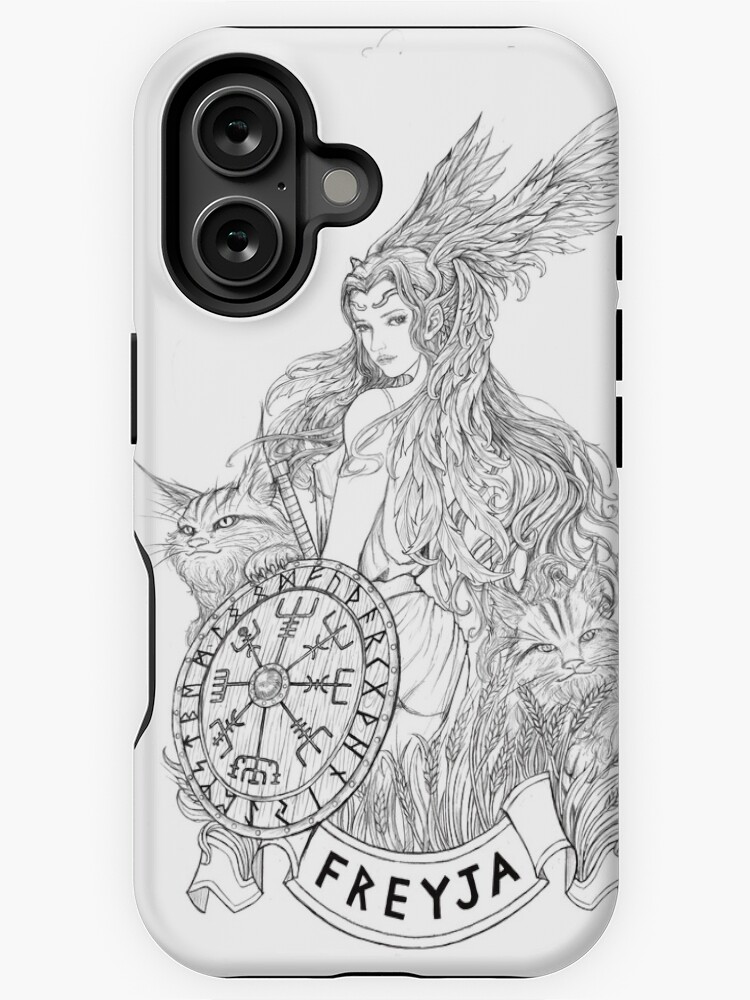Thumbnail 1 of 4, iPhone Case, Freyja (Freya) Norse Goddess Divine Feminine designed and sold by RunicArtShop.