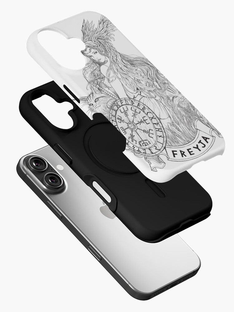 Thumbnail 2 of 4, iPhone Case, Freyja (Freya) Norse Goddess Divine Feminine designed and sold by RunicArtShop.