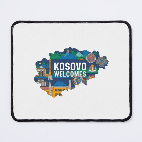 Item preview, Kosovo Welcomes Flag Map Pristina, Gjeravica Mountain designed and sold by AnimalsDH305.