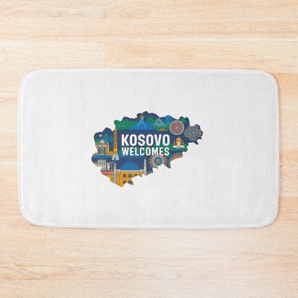Item preview, Kosovo Welcomes Flag Map Pristina, Gjeravica Mountain designed and sold by AnimalsDH305.