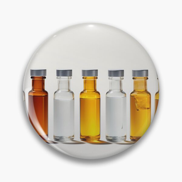 Item preview, Row of glass bottles filled with liquid designed and sold by anytka.