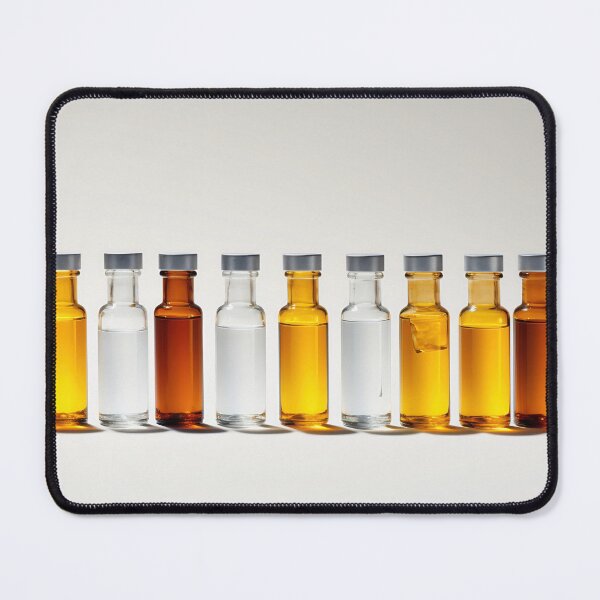 Item preview, Row of glass bottles filled with liquid designed and sold by anytka.