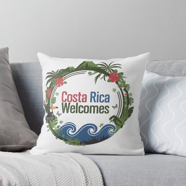 Item preview, Costa Rica Welcomes Flag Map San José, rainforests designed and sold by AnimalsDH305.