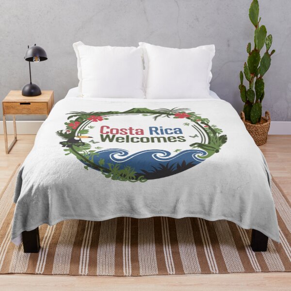 Item preview, Costa Rica Welcomes Flag Map San José, rainforests designed and sold by AnimalsDH305.