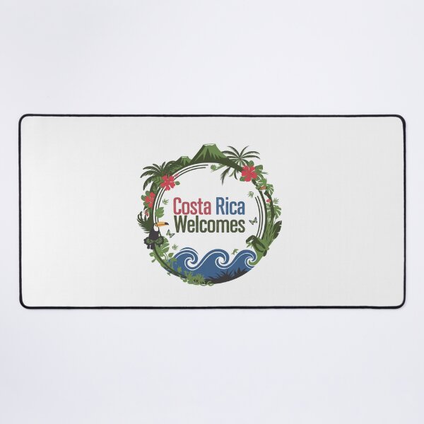 Item preview, Costa Rica Welcomes Flag Map San José, rainforests designed and sold by AnimalsDH305.
