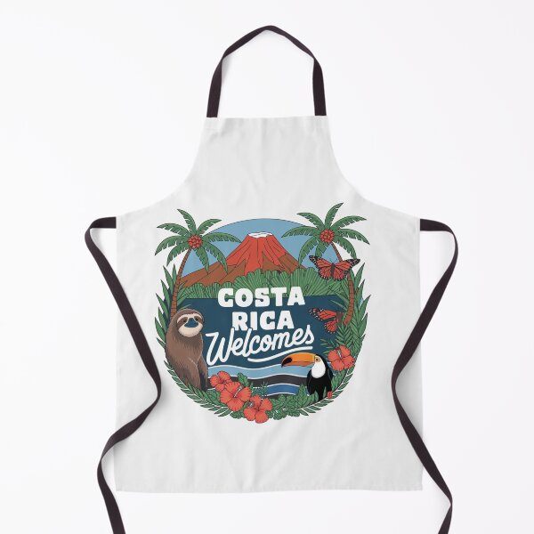 Item preview, Costa Rica Welcomes Flag Map San José, rainforests designed and sold by AnimalsDH305.