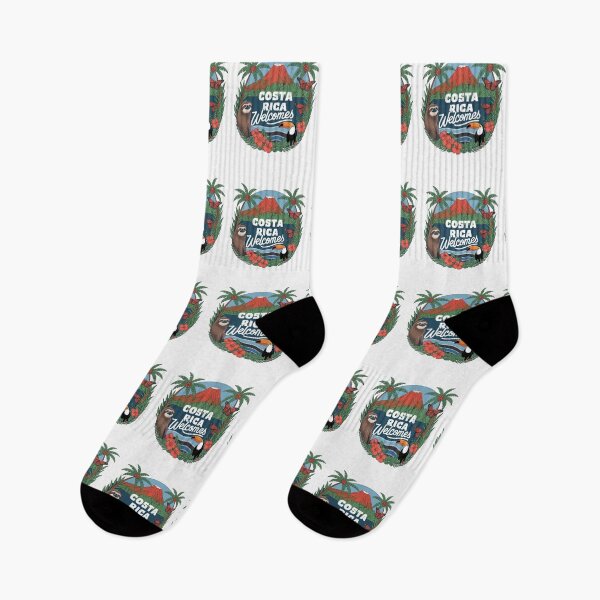 Item preview, Costa Rica Welcomes Flag Map San José, rainforests designed and sold by AnimalsDH305.