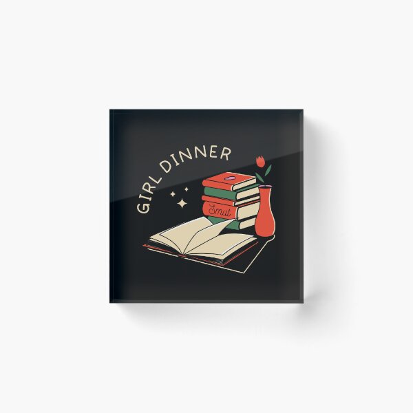 Item preview, Girl Dinner Illustrated Bookish Type  designed and sold by Magyarmelcsi Illustration.