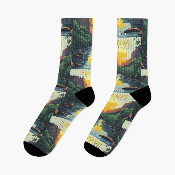 Artikelvorschau, Kakadu Nationalpark in Australien Retro Reisekunst Landschaft entworfen und verkauft von MaateoDesign.