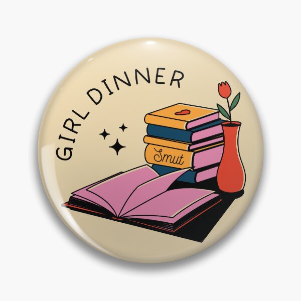 Item preview, Girl Dinner Illustrated Bookish Type designed and sold by Magyarmelcsi Illustration.