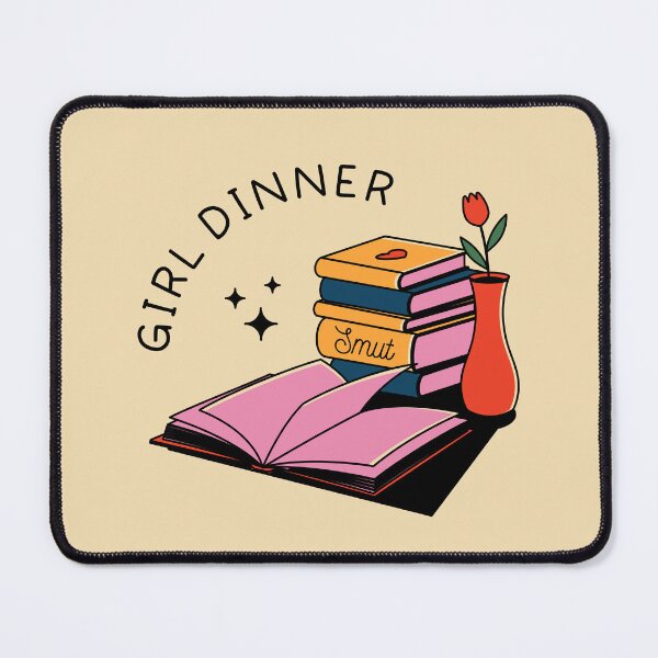 Item preview, Girl Dinner Illustrated Bookish Type designed and sold by Magyarmelcsi Illustration.