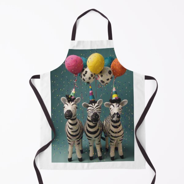 Item preview, Felted Party Zebras with Balloons and Confetti designed and sold by TringTringCards.
