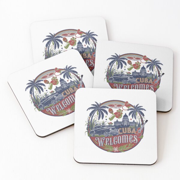Item preview, Cuba Welcomes Flag Map Havana, cigars, rum designed and sold by AnimalsDH305.
