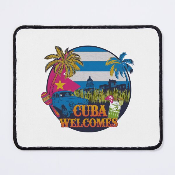 Item preview, Cuba Welcomes Flag Map Havana, cigars, rum designed and sold by AnimalsDH305.