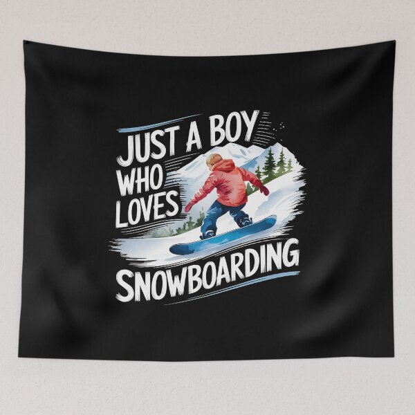 Item preview, Just A Boy Who Loves Snowboarding  designed and sold by OskarArts.