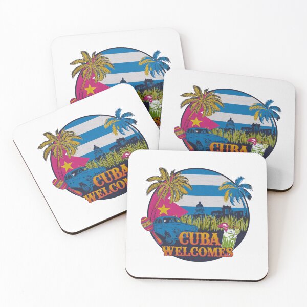 Item preview, Cuba Welcomes Flag Map Havana, cigars, rum designed and sold by AnimalsDH305.