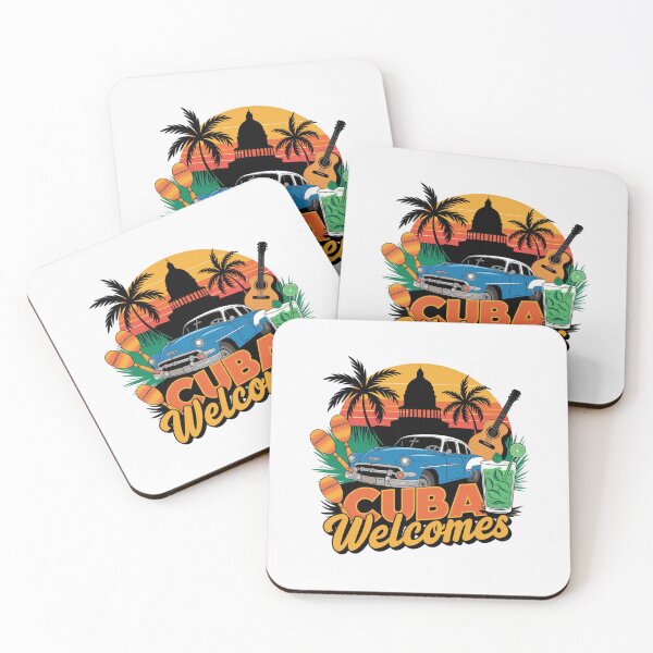 Item preview, Cuba Welcomes Flag Map Havana, cigars, rum designed and sold by AnimalsDH305.