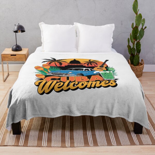 Item preview, Cuba Welcomes Flag Map Havana, cigars, rum designed and sold by AnimalsDH305.