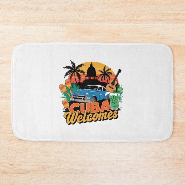 Item preview, Cuba Welcomes Flag Map Havana, cigars, rum designed and sold by AnimalsDH305.