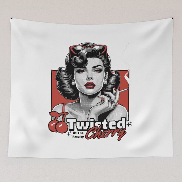 Item preview, TWISTED CHERRY - At the Faculty Smoking Lady (Black) designed and sold by Discothreadz.