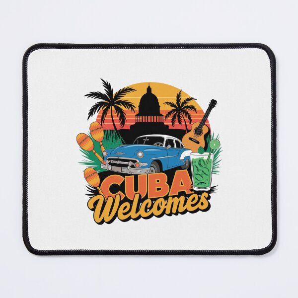 Item preview, Cuba Welcomes Flag Map Havana, cigars, rum designed and sold by AnimalsDH305.