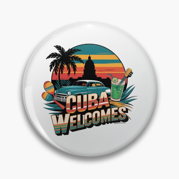 Item preview,  Cuba Welcomes Flag Map Havana, cigars, rum designed and sold by AnimalsDH305.