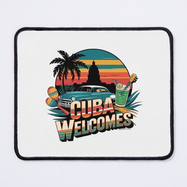Item preview, Cuba Welcomes Flag Map Havana, cigars, rum designed and sold by AnimalsDH305.