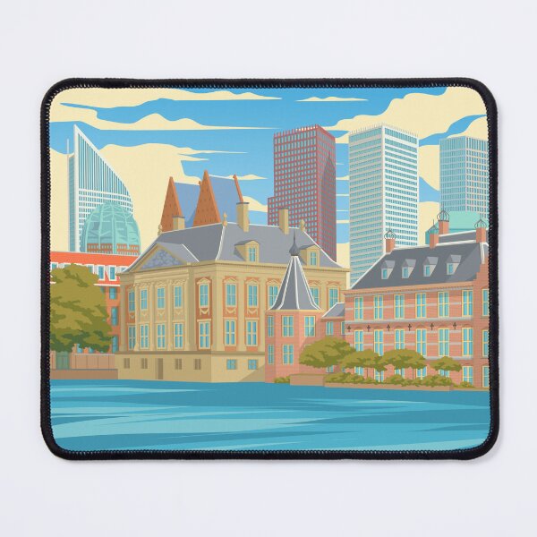 Item preview, The Hague Poster, Den Haag Art Print, Netherlands Cityscape, Dutch City Wall Art, Daytime Scene designed and sold by Stadify.