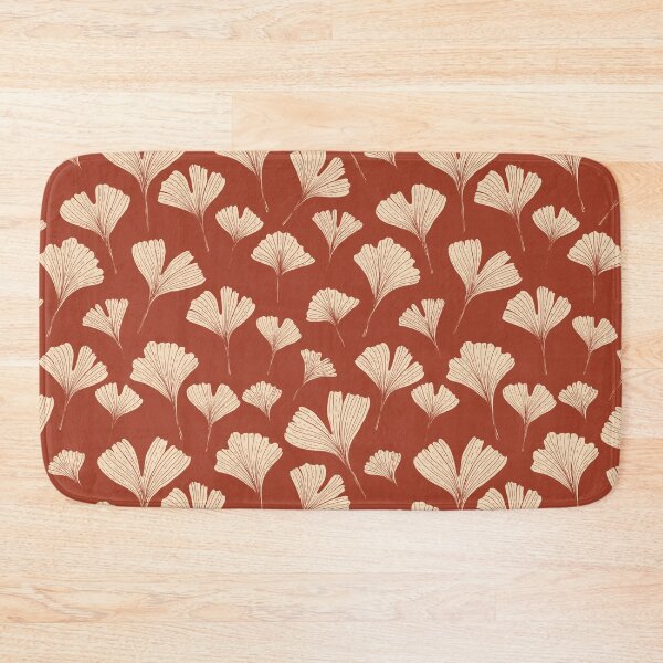 Item preview, Ginkgo biloba leaves in dark terracotta designed and sold by Illustrated by Nat.
