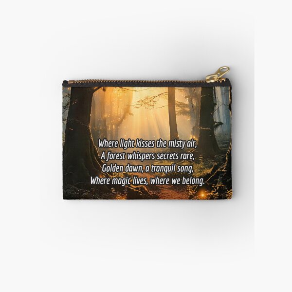 Item preview, Mystic Forest at Dawn - Poetry Nature Art Work designed and sold by Unwind-Art-Work.