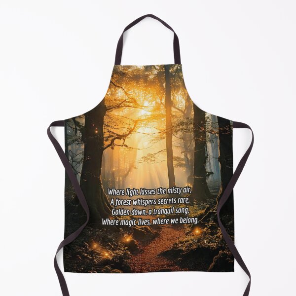 Item preview, Mystic Forest at Dawn - Poetry Nature Art Work designed and sold by Unwind-Art-Work.