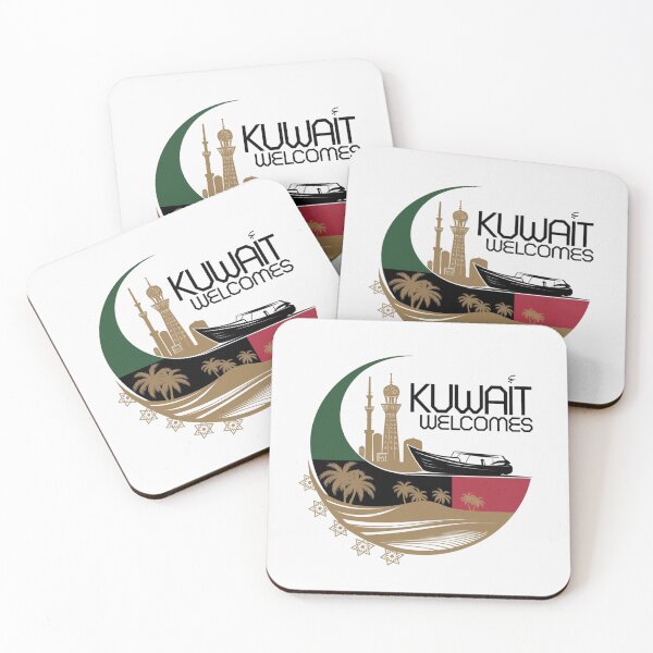 Item preview, Kuwait Welcomes Flag Map Kuwait City, Persian  designed and sold by AnimalsDH305.