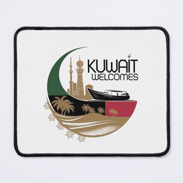 Item preview, Kuwait Welcomes Flag Map Kuwait City, Persian designed and sold by AnimalsDH305.