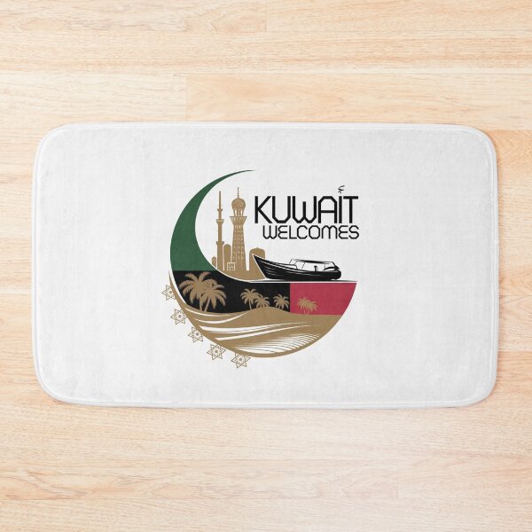 Item preview, Kuwait Welcomes Flag Map Kuwait City, Persian  designed and sold by AnimalsDH305.