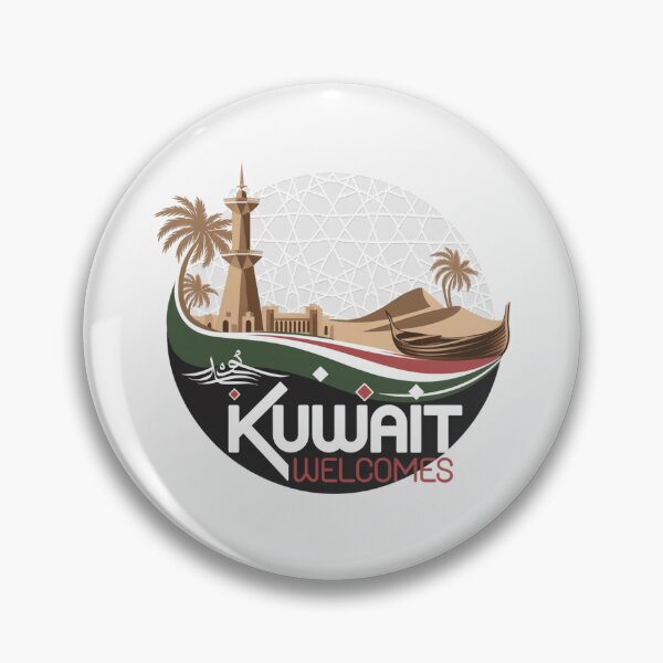 Item preview, Kuwait Welcomes Flag Map Kuwait City, Persian  designed and sold by AnimalsDH305.