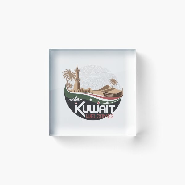 Item preview, Kuwait Welcomes Flag Map Kuwait City, Persian  designed and sold by AnimalsDH305.